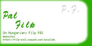 pal filp business card